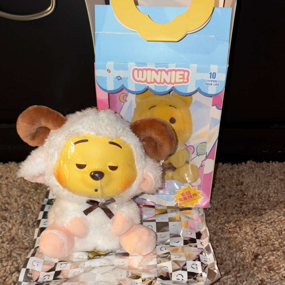 Winnie Plush Sheep Toy - White and Brown